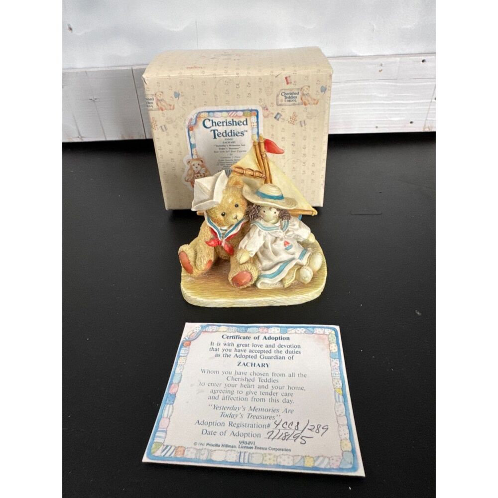 1991 Cherished Teddies Zachary "Yesterday's Memories Are Today's Treasures"